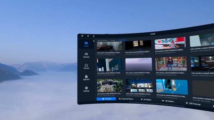 Person wearing a VR headset in a futuristic setting